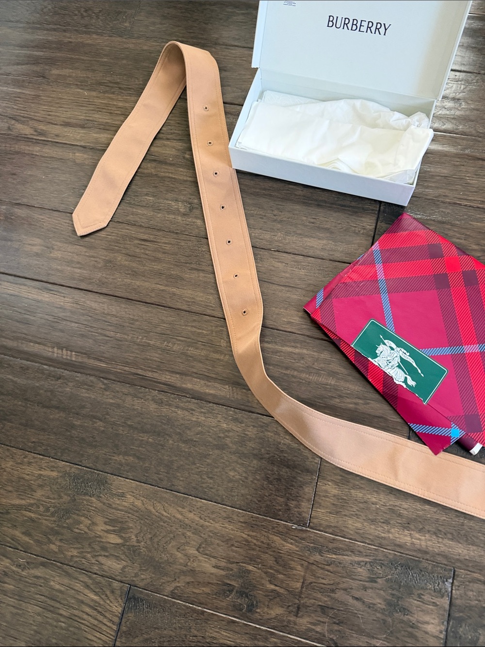 Burberry trench Replacement Beige Belt with Brown leather Buckle - Picture 4 of 4